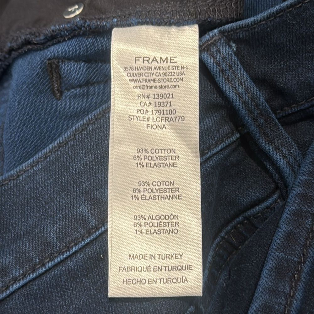 New Frame Denim Le Crop Flare Raw After Jean In Fiona Size 26 - Picture 15 of 16